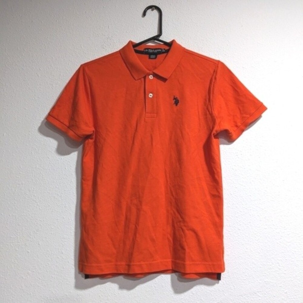 US Polo Assn. Orange Polo Short Sleeve Shirt, Boys XL 14-16